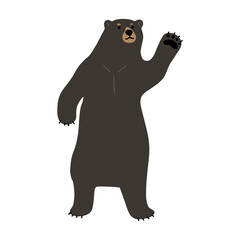 American Black Bear Single cute 8, png illustration