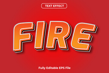 3D Fire Text Effect Design with fully editable font