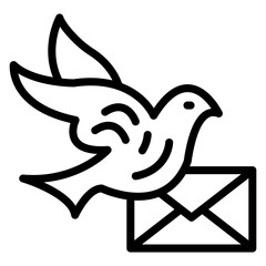 Vector Design Pigeon Post Icon Style