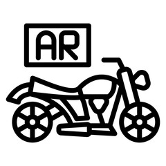 Fototapeta na wymiar Vector Design Ar Motorbike Riding Icon Style