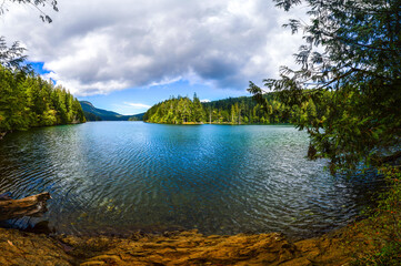 Pacific Northwest Island Lake