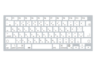 パソコンキーボードのイラスト（日本語タイプのキーボード） - obrazy, fototapety, plakaty