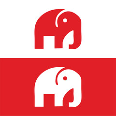 Elephant Flat logo,elephant logo vector icon,drawing elephant logo style design inspiration