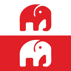 Elephant Flat logo,elephant logo vector icon,drawing elephant logo style design inspiration