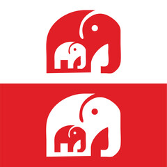 Elephant Flat logo,elephant logo vector icon,drawing elephant logo style design inspiration