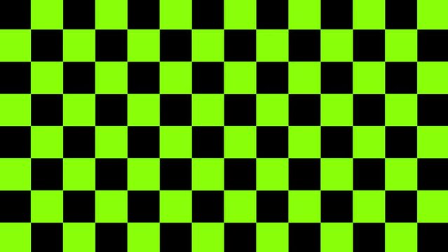 Checkered background with changing colors.