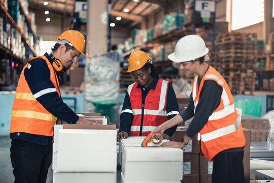 Warehouse workers organize products by size, shape, category. Handle customer orders by collecting items from storage, wrapping, sealing, packing, labeling them for shipment. Preparing delivery date.