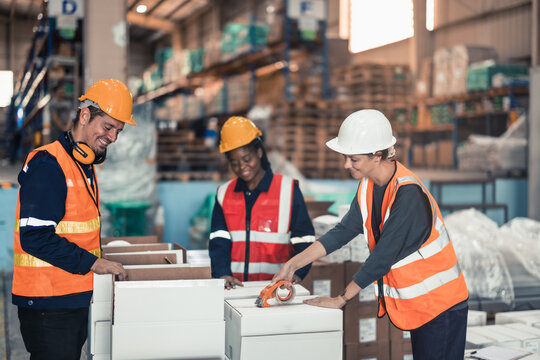 Warehouse workers organize products by size, shape, category. Handle customer orders by collecting items from storage, wrapping, sealing, packing, labeling them for shipment. Preparing delivery date.