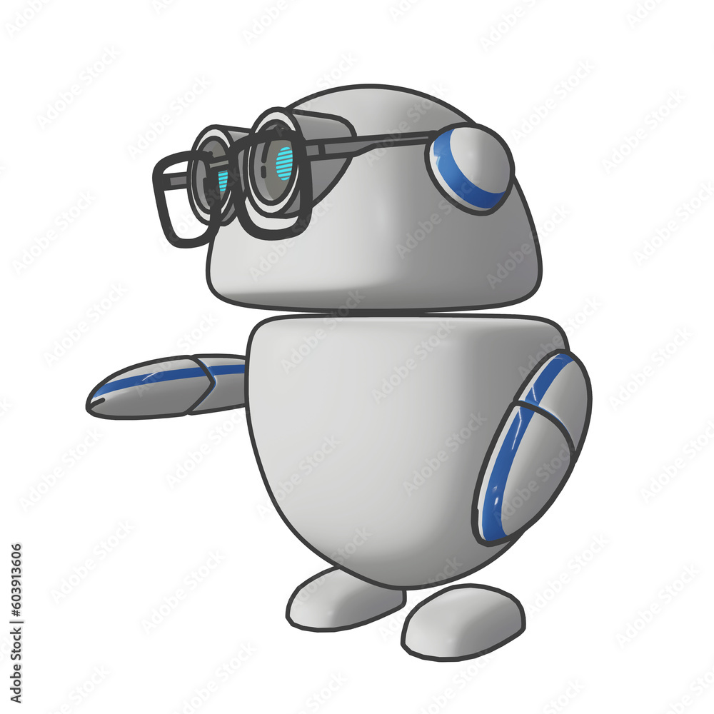 Poster cute conversational copilot ai character, 3d rendering