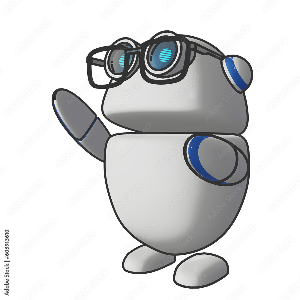 Poster cute conversational copilot ai character, 3d rendering