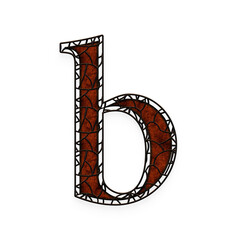 Rustic Cage alphabet lowercase letters. This is a part of a set which also includes uppercase letters, numbers, punctuation marks, symbols and shapes.