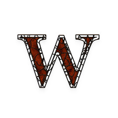 Rustic Cage alphabet lowercase letters. This is a part of a set which also includes uppercase letters, numbers, punctuation marks, symbols and shapes.