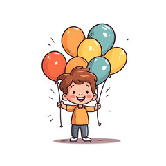 child with balloons