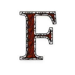 Obraz premium Rustic Cage alphabet uppercase letters. This is a part of a set which also includes lowercase letters, numbers, punctuation marks and symbols.