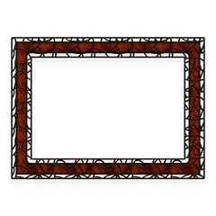 Rustic Cage rectangle frame. This is a part of a set which also includes uppercase and lowercase letters, numbers, symbols and other frames.