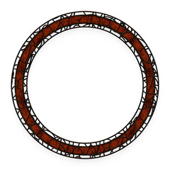 Rustic Cage round circle frame. This is a part of a set which also includes uppercase and lowercase letters, numbers, symbols and other frames.