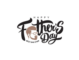 Happy Father’s Day Calligraphy greeting card. Vector illustration.