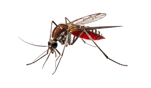 Bloodsucker mosquito isolated  on transparent background png file
