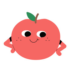 Happy Fruit Characters_Apple