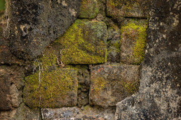 Close up wall surface level, exterior wall modern design. Interior design to stack pieces of stone on wall. Beautiful stone wallpaper.