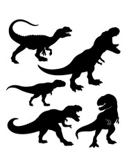 T-rex dinosaur monster animal silhouette
