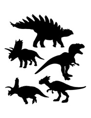 T-rex dinosaur monster animal silhouette