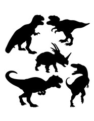 T-rex dinosaur monster animal silhouette © ComicVector