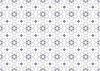 geometric and flower line ethnic fabric seamless pattern for cloth carpet wallpaper background wrapping etc.