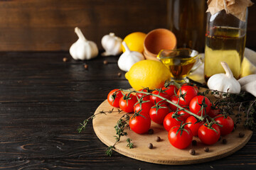 Concept of different world cuisine - Italian food and cuisine