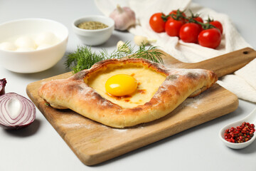 National Georgian cuisine food, flour product - Khachapuri