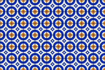 Geometric pattern circle ceramic style design background