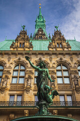 Fototapeta na wymiar In the historic centre of Hamburg