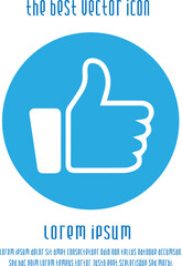 Obraz premium Like sign vector icon EPS 10. Thumb Up simple isolated symbol.