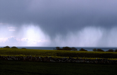 Stormy clouds and shower - Inverbervie - Aberdeenshire - Scotland - UK