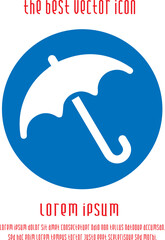 Umbrella vector icon EPS 10. Weather rain simple silhouette isolated symbol.