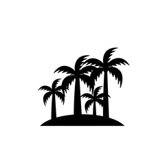 Coconut tree silhouette