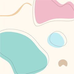 Background design with floral and hand drawn organic shapes textures. Abstract minimal trendy style wallpaper. Vector illustration.