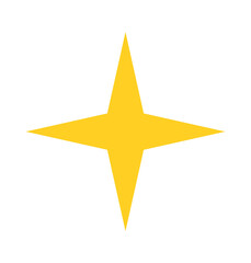 Yellow Star symbols vector illustration.  Stars sparkle Shape. Glowing light effect star best for social media and various graphic designs