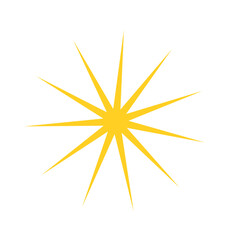 Yellow Star symbols vector illustration.  Stars sparkle Shape. Glowing light effect star best for social media and various graphic designs