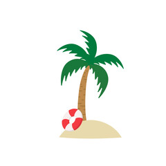 Summer coconut tree