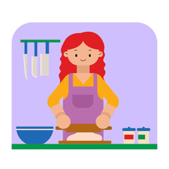 Kitchen Scene Illustration