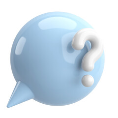 Question mark sign. 3D illustration.