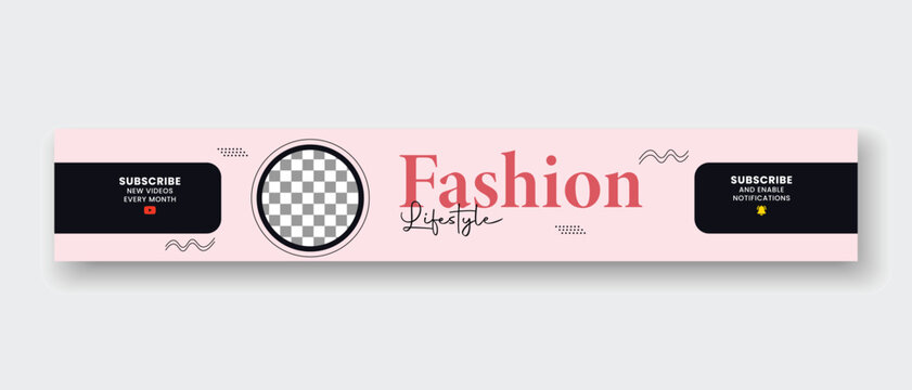 Professional Fashion YouTube Cover, YouTube Header and YouTube Banner design social media cover design, Fashion cover and Fashion header for YouTube