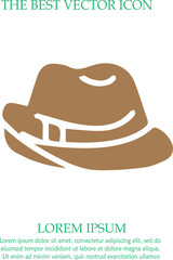 Cowboy hat vector icon eps 10. Western symbol.