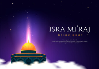 Isra miraj illustration background