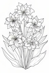 Black Pencil Flower Drawing Paper