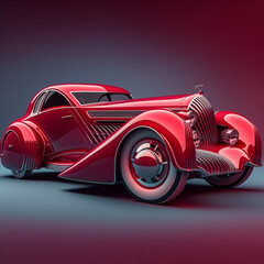 Naklejka premium red sports car isolated