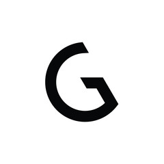 g logo modern letter tehnology label vector electric