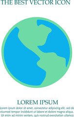 Globe vector icon eps 10. Earth illustration.
