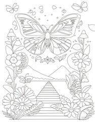 butterfly coloring page 